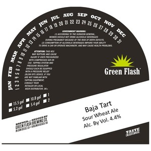 Green Flash Brewing Co. Baja Tart August 2017