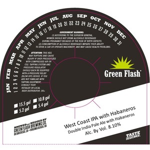 Green Flash Brewing Co. West Coast IPA With Habaneros