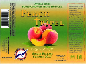 Backcountry Brewery Peach Tripel