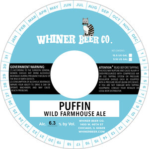 Whiner Beer Co Puffin August 2017