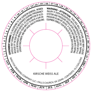 Mad Fox Brewing Company Kirsche Weiss