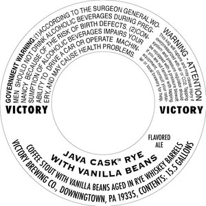 Victory Java Cask Rye With Vanilla Beans