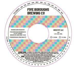 Five Boroughs Brewing Co. Industry Ale July 2017