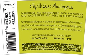Jester King Synthesis Analogous July 2017