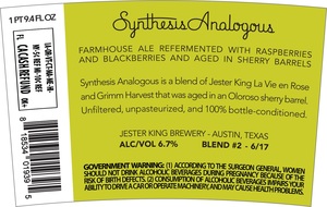 Jester King Synthesis Analogous