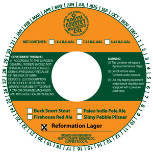 North Country Brewing Company Reformation Lager