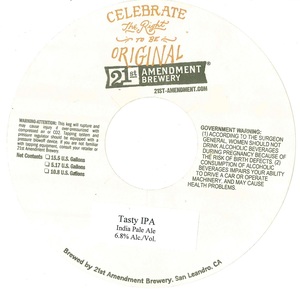 21st Amendment Brewery Tasty IPA