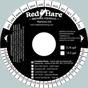 Red Hare Framboise Saison July 2017