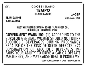 Goose Island Tempo July 2017