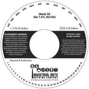 Industrial Arts Brewing Company Week 52