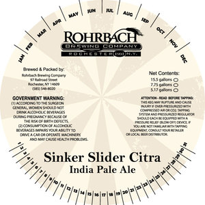 Rohrbach Sinker Slider Citra IPA