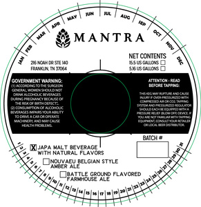 Mantra Artisan Ales Japa