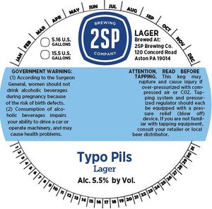 2sp Brewing Comapny Typo Pils