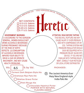 Heretic Brewing Company The Juiciest America Ever August 2017