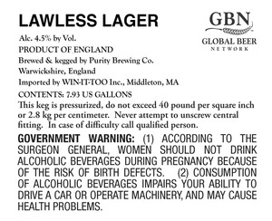 Lawless Lager August 2017