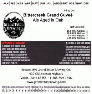 Grand Teton Brewing Bittercreek Grand Cuvee'