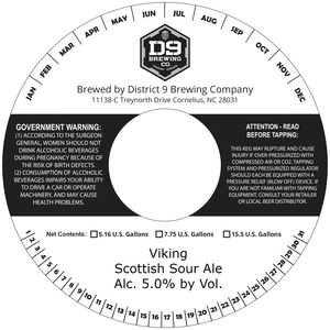 D9 Brewing Company Viking August 2017