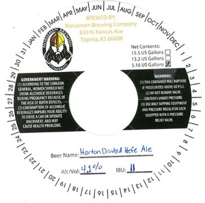Norsemen Brewing Company Horton Drinks A Hefe