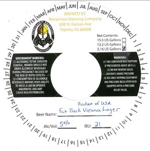 Norsemen Brewing Company Fat Back Vienna Lager