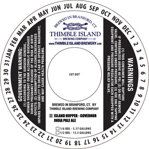Thimble Island Brewing Company Island Hopper - Governor August 2017