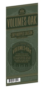 Volumes Of Oak: Dry-hopped Saison August 2017