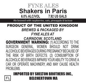 Fyne Ales Shakers In Paris