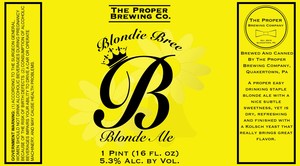 Blondie Bree Blonde Ale August 2017