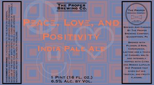 Peace, Love And Positivity India Pale Ale August 2017