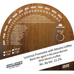 Green Flash Brewing Co. Lustrous Frumento With Mostra Coffee August 2017