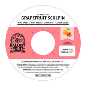 Ballast Point Grapefruit Sculpin