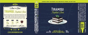 The Explorium Brewpub Tiramisu Imperial Stout August 2017