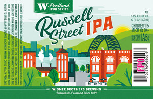 Widmer Brothers Brewing Company Russell Street IPA August 2017