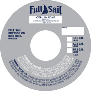 Full Sail Citrus Maxima August 2017