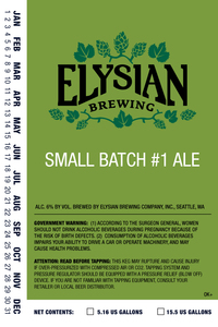 Elysian Brewing Company Small Batch #1