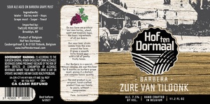 Hof Ten Dormaal Barbera August 2017