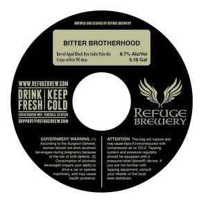 Refuge Brewery Bitter Brotherhood August 2017