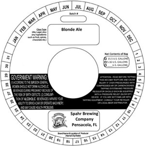 Spahr Brewing Company Blonde Ale