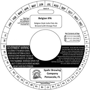 Spahr Brewing Company Belgian IPA