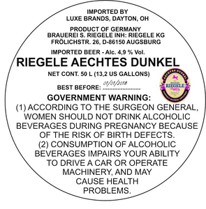 Riegele Riegele Aechtes Dunkel August 2017