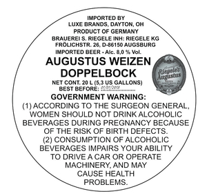 Riegele Augustus Weizen Doppelbock August 2017