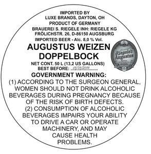 Riegele Augustus Weizen Doppelbock August 2017