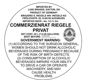 Riegele Commerzienrat Riegele Privat August 2017