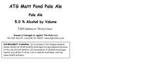 Against The Grain LLC Atg Matt Pond Pale Ale