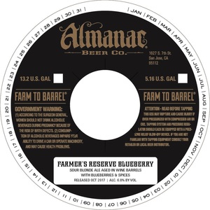 Almanac Beer Co. Farmer's Reserve Blueberry