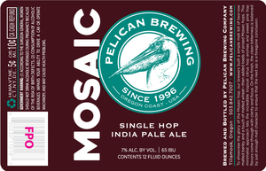 Pelican Brewing Mosaic Single Hop India Pale Ale August 2017