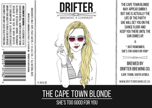 Drifter Brewing Company Cape Town Blonde August 2017