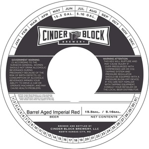 Cinder Block Brewery Barrel Aged Imperial Red