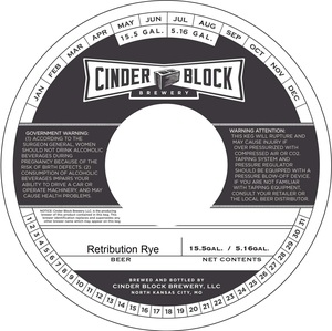 Cinder Block Brewery Retribution Rye