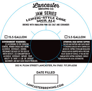 Lancaster Brewing Company Jam Series Leipzig-style Gose Sour Ale