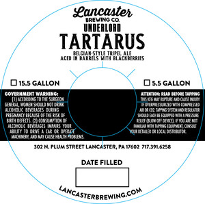 Lancaster Brewing Company Underlord Tartarus August 2017